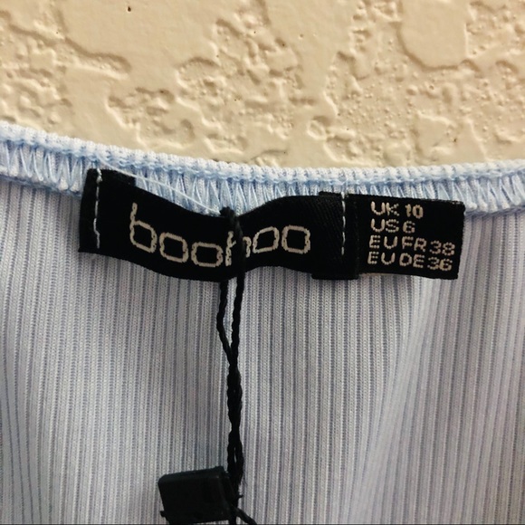 Boohoo Basic Rib Square Neck Thick Strap Bodysuit - Picture 4 of 8